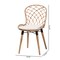 Baxton Studio Sabelle Modern Bohemian Natural Finished Teak Wood and Greywashed Rattan 2-Piece Dining Chair Set 231-2PC-12822-ZORO - alternate 8